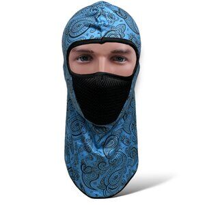 Blue Breathable Full Face Mask Balaclava Skiing, Biking, Motorcycling & Work